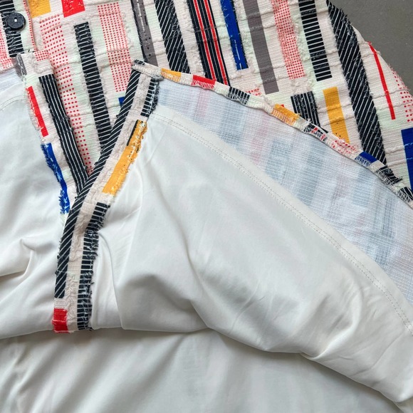 Anthropologie Hutch Willem A-Line Midi Skirt-Stripe-Women 4-Boho-Black-White-Red - Picture 8 of 12